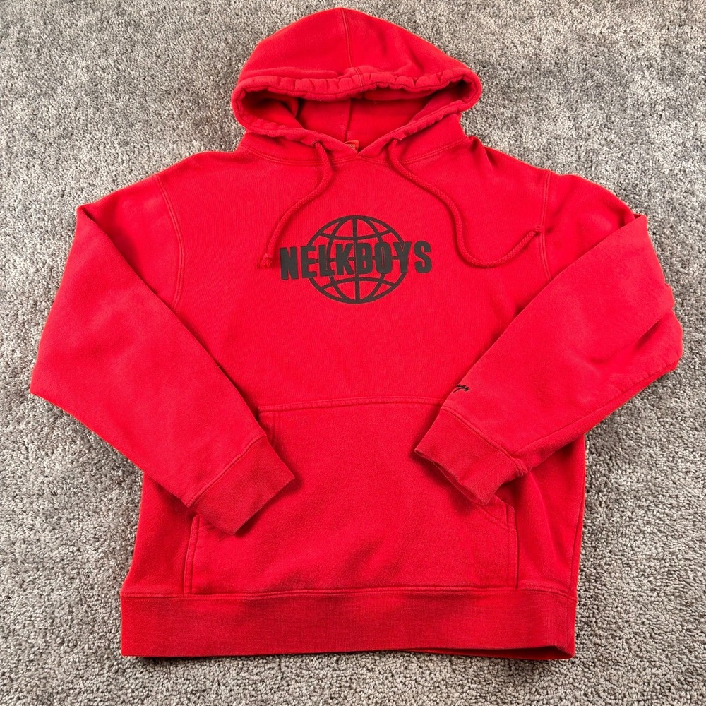 Full Send‎ Nelk Boys Hoodie Mens Small Red Pullover Sweatshirt Pocket